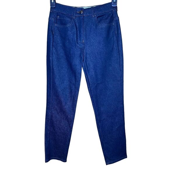 Max Mara Dark Denim 5 Pocket Cropped Jean NWT Size 2 - Picture 1 of 5